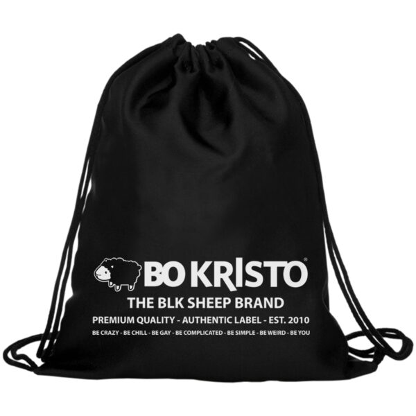 black versatile drawstring backpack mens