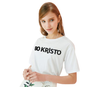 BO KRISTO WHITE CLASSIC FIT COTTON TEE